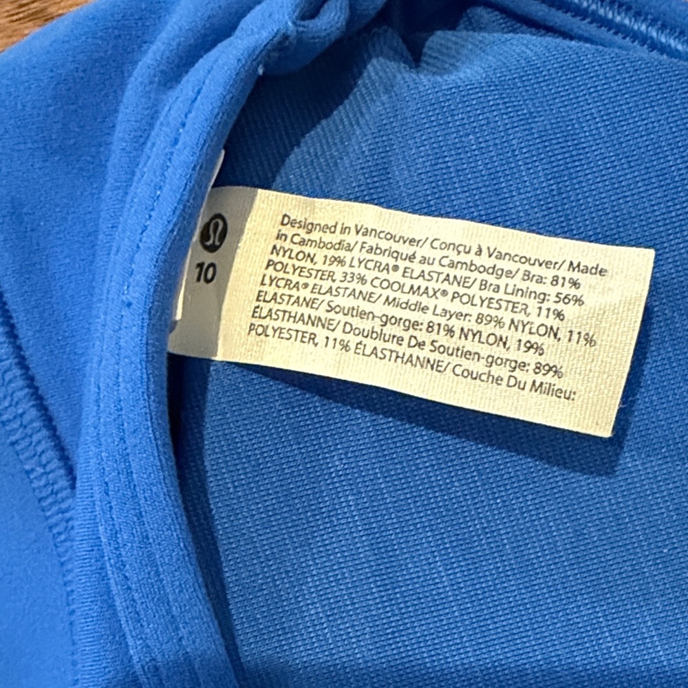 lululemon athletica Vibrant Blue Sports Bra - Picture 3 of 4